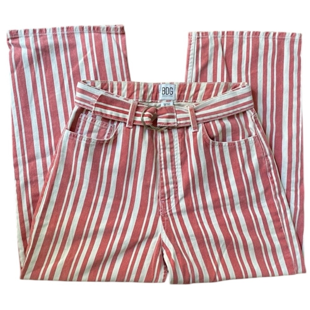 bdg austen belted cropped high rise wide leg jeans